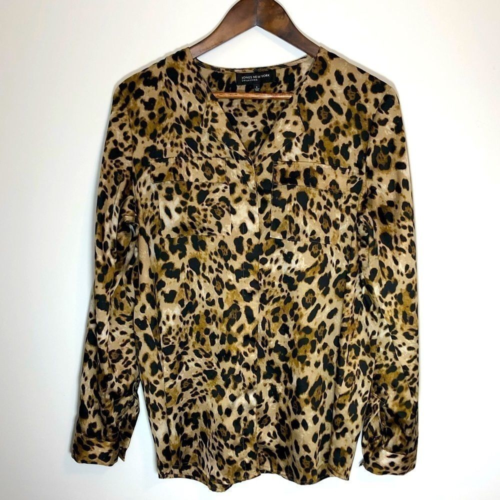 Jones New York ✅Collection cheetah print blouse
